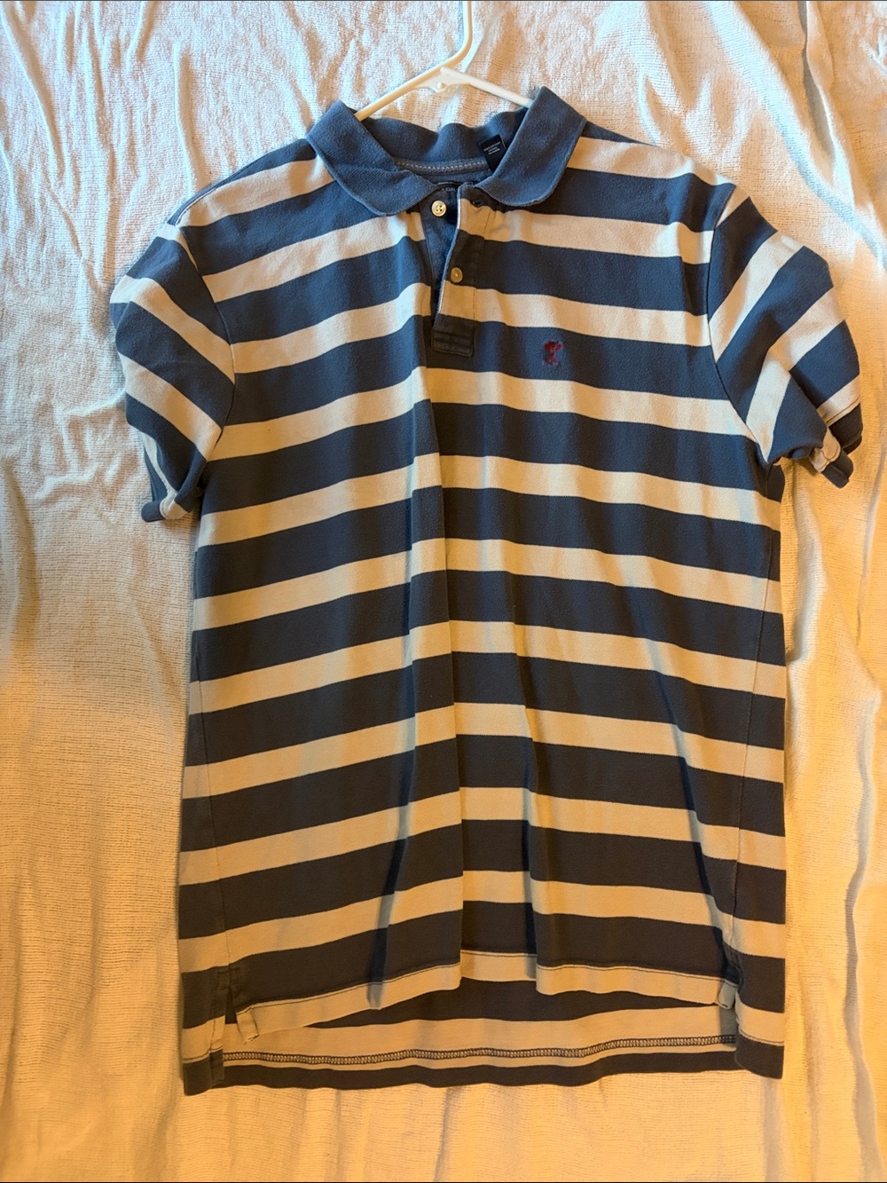 Arrow Navy and White Stripe Polo Shirt